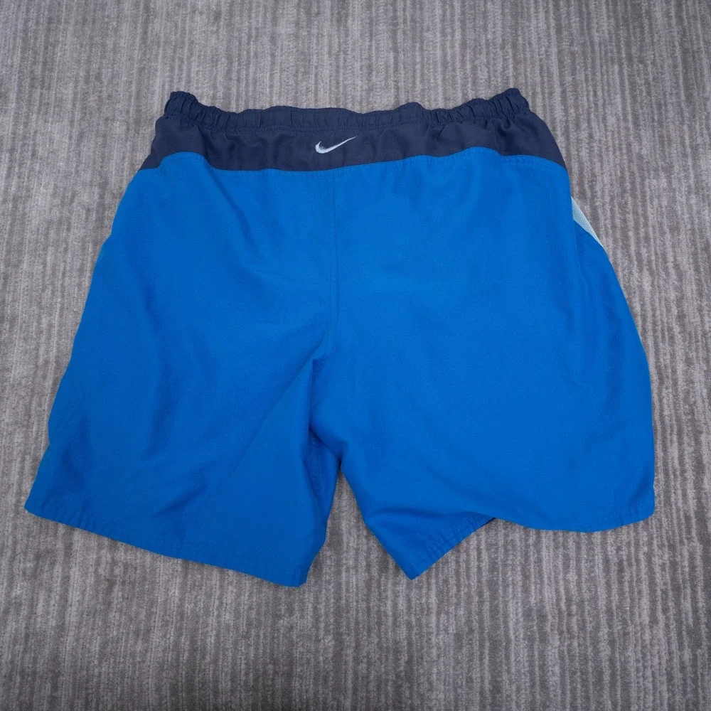 Nike Mens Blue Navy Colorblock Board Shorts Swim Trunks XL Mesh Lining Pocket